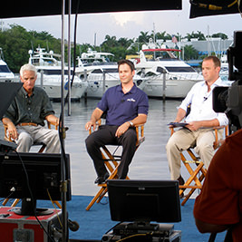 Peter Miller with Florida Governor Charlie Crist from Bass2Billfish live show